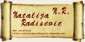 Natalija Radišević vizit kartica